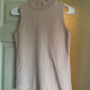Ann Taylor Pink Ribbed Sleeveless Tank Top